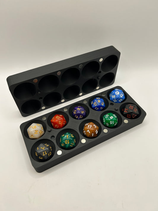 Flat d20 Dice Box - for RPG games, TCG games and all Table top gaming